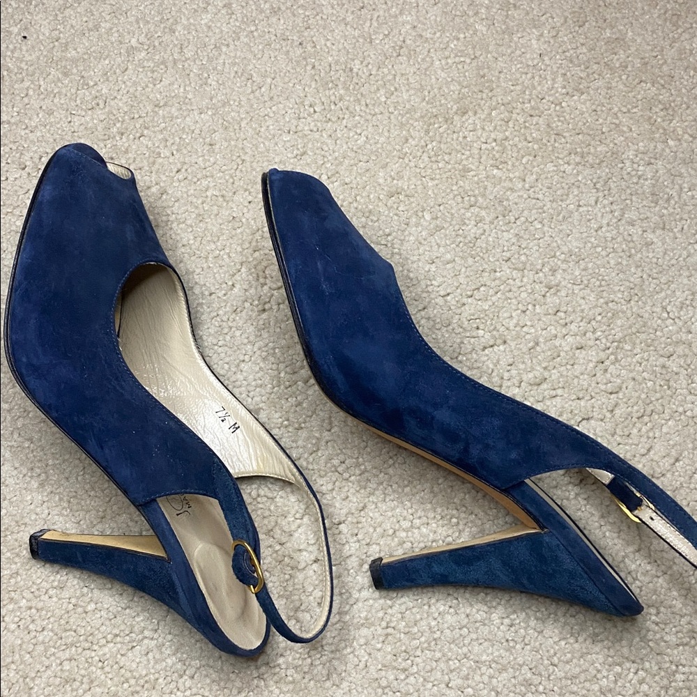 JONATHAN peep toe leather heels - Picture 3 of 11